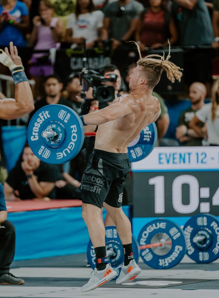 James Newbury in the UA HOVR Rise at the 2019 CrossFit Games